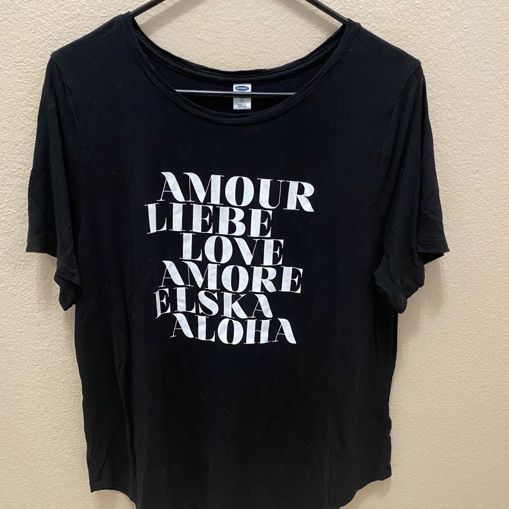 Black Graphic Loose Shirt